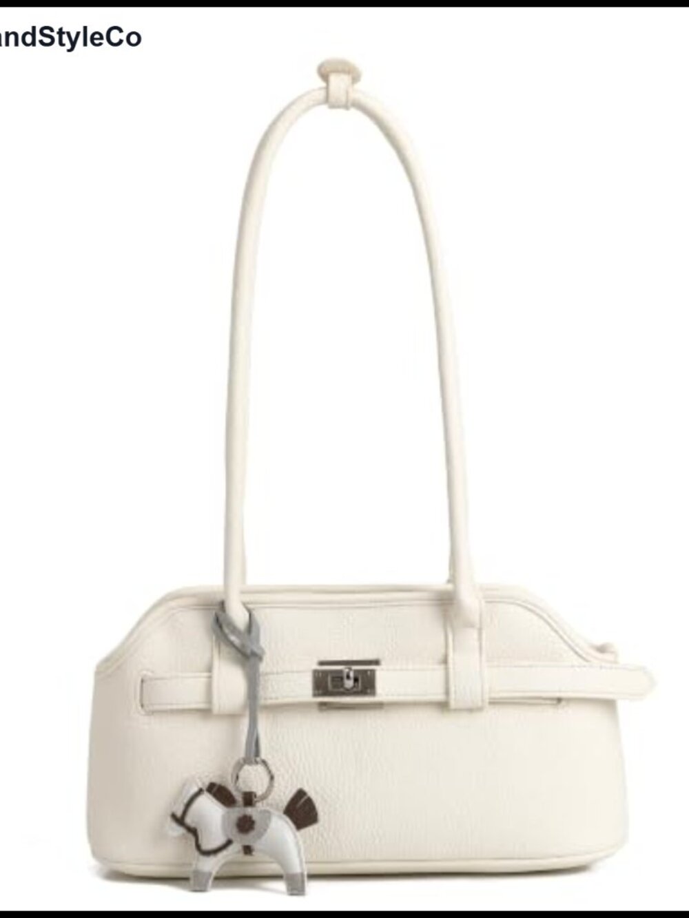 Small Shoulder Bag Faux Leather Baguette Twist Clutch Work Travel